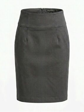 Banana Republic Dark Gray Office Siren Stretch Pull On Chic Pencil Skirt Size 0